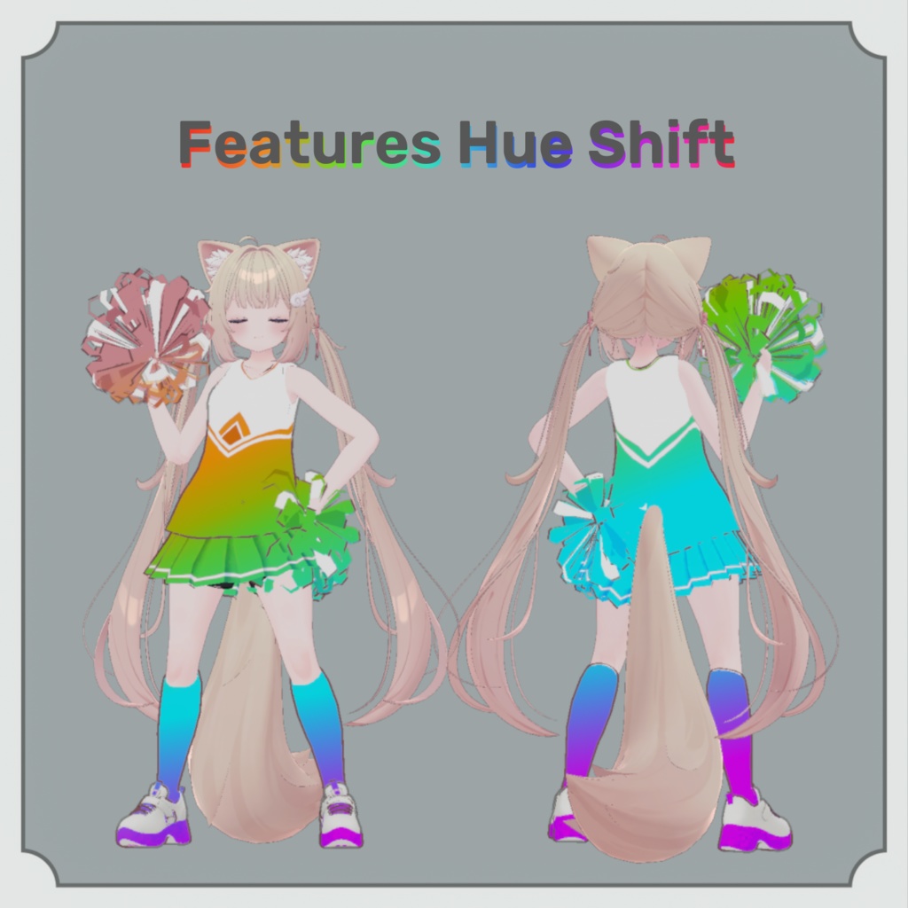 Cheerleader Outfit with Pompoms for Chiffon (VRChat)