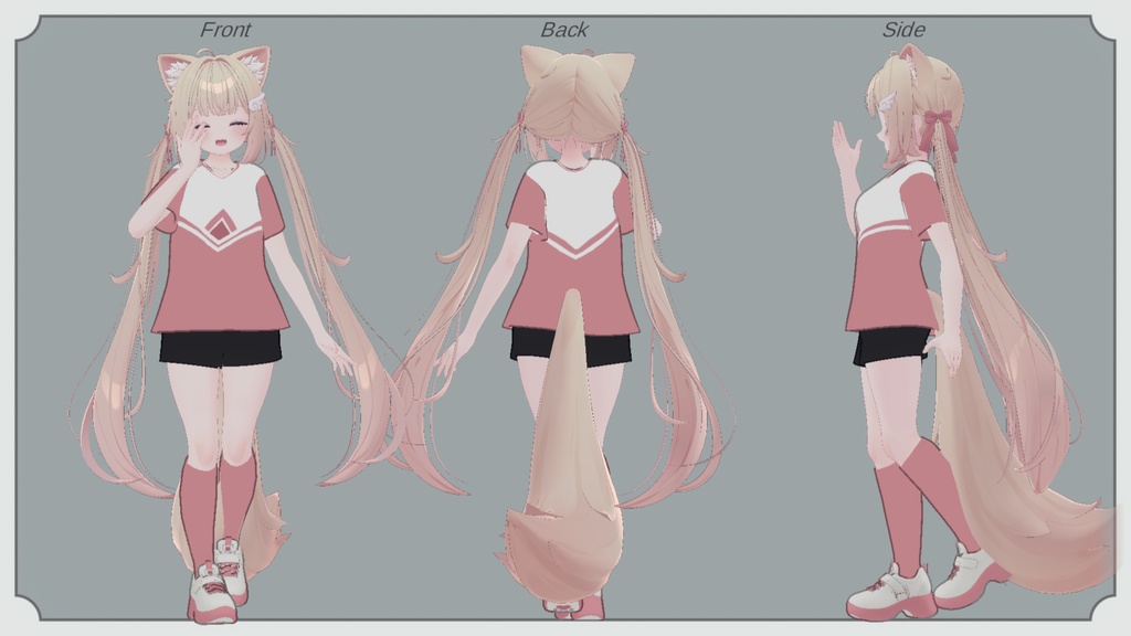 Cheerleader Outfit with Pompoms for Chiffon (VRChat)
