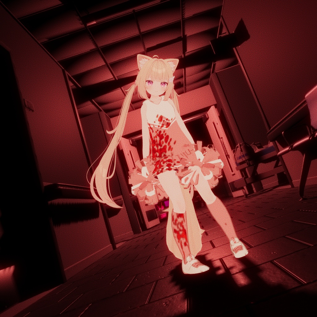 Cheerleader Outfit with Pompoms for Chiffon (VRChat)