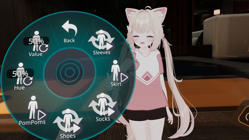 Cheerleader Outfit with Pompoms for Chiffon (VRChat)