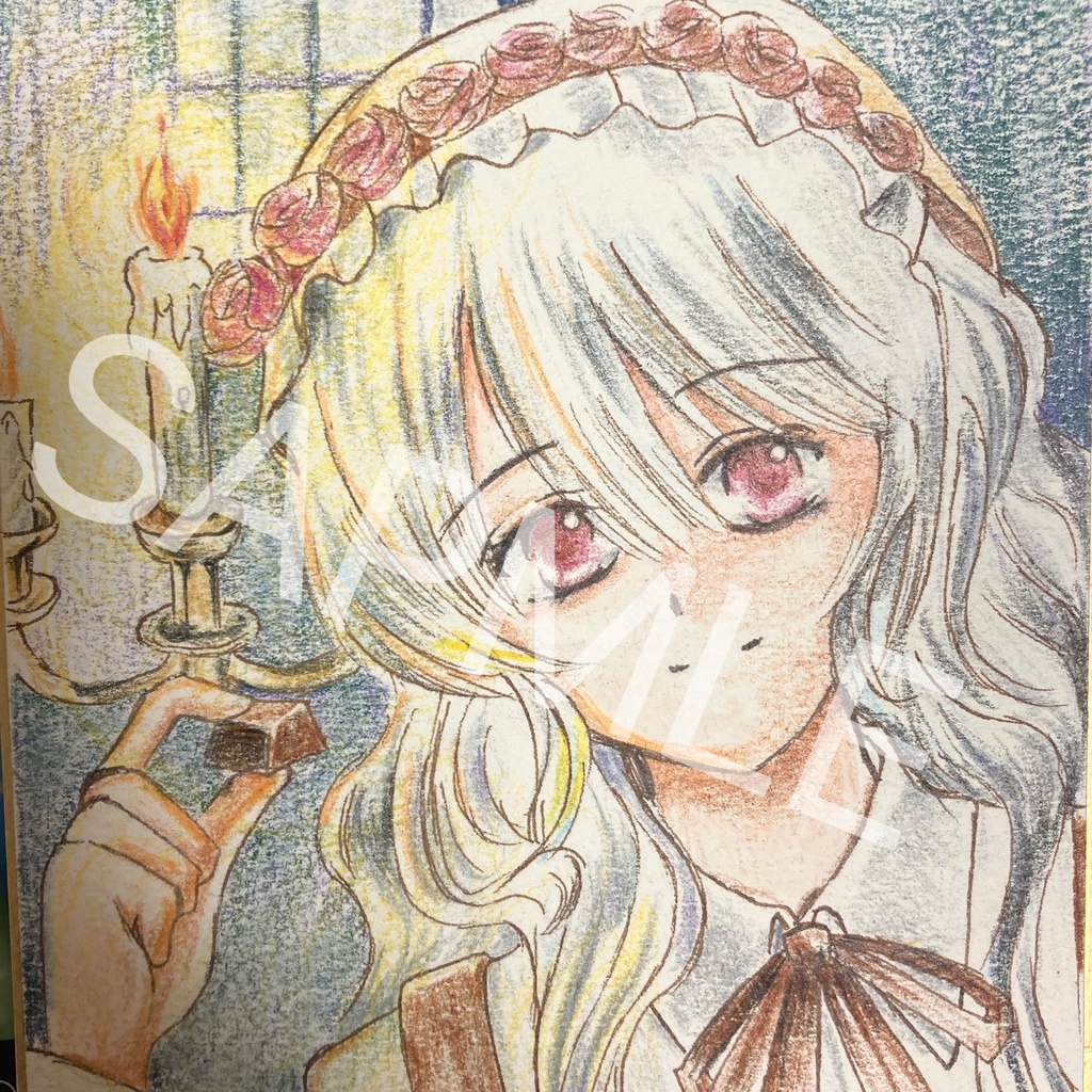 色紙オリジナル直筆_チョコレートの魔女ハロウィン