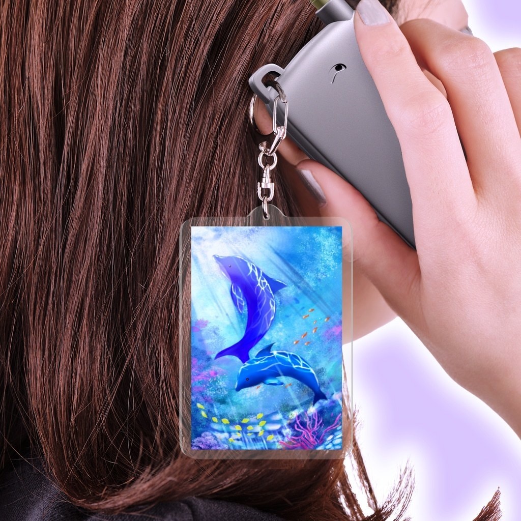 オリジナルイルカのアクリルキーホルダー