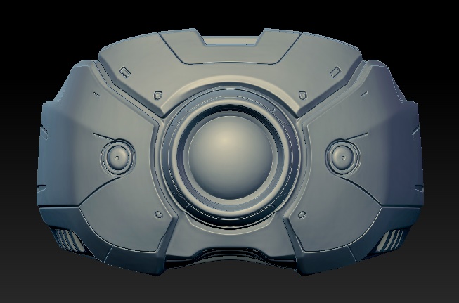 【DEMO版 / FBX単体】バイザーユニット -Monotype-(頭部アクセサリ)