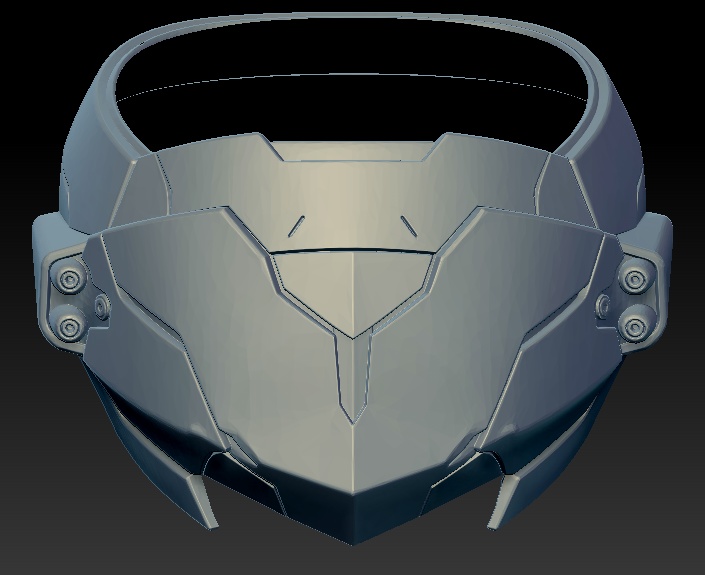 【DEMO版 / FBX単体】近接バイザーユニット(頭部アクセサリ)