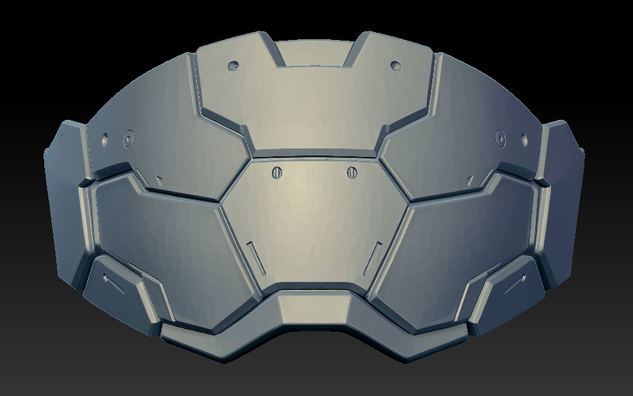 【DEMO版 / FBX単体】汎用バイザーユニット(頭部アクセサリ)