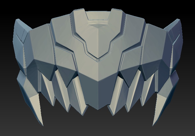 【DEMO版 / FBX単体】感応バイザーユニット(頭部アクセサリ)