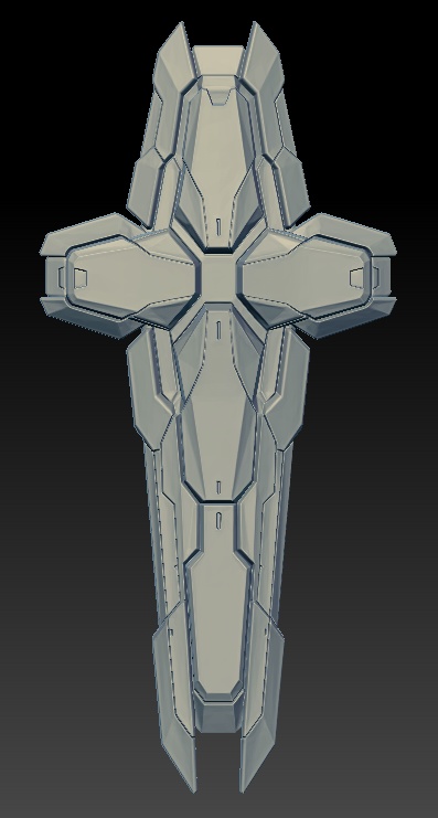 【DEMO版 / FBX単体】汎用防盾 -CrossType-