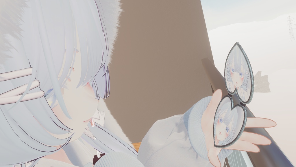 【VRC】♥Heart Hand Mirror♥【MA対応】