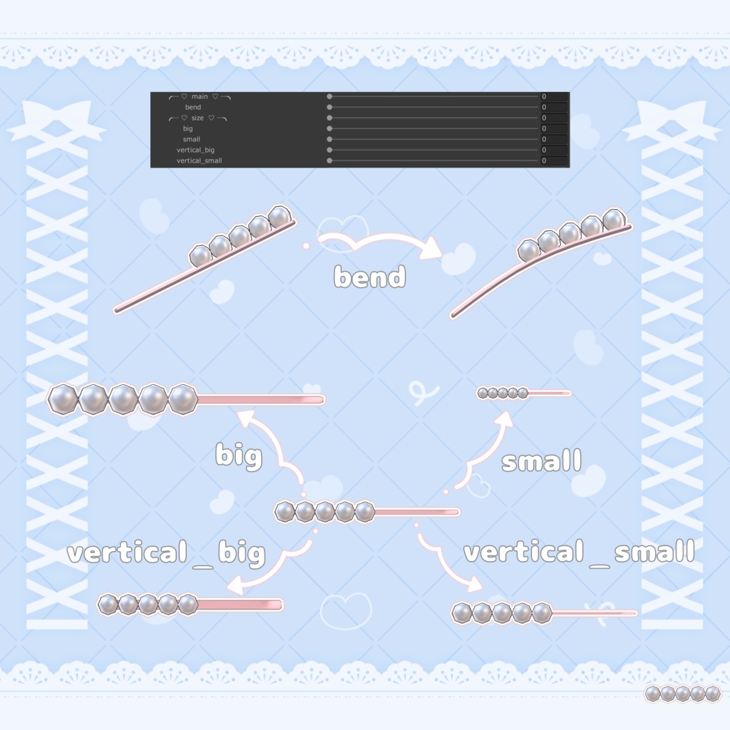 【vket2025winter期間中無料】♥Cute hairpin❤【VRC】
