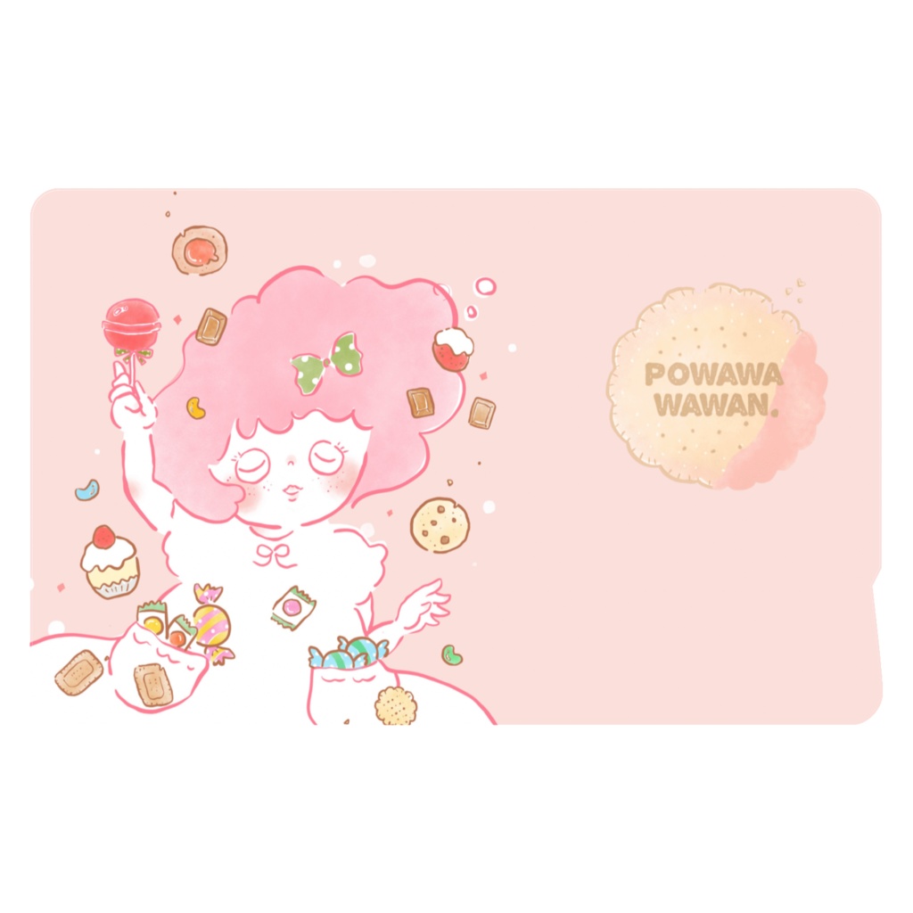 ぽわお菓子ICカードステッカー