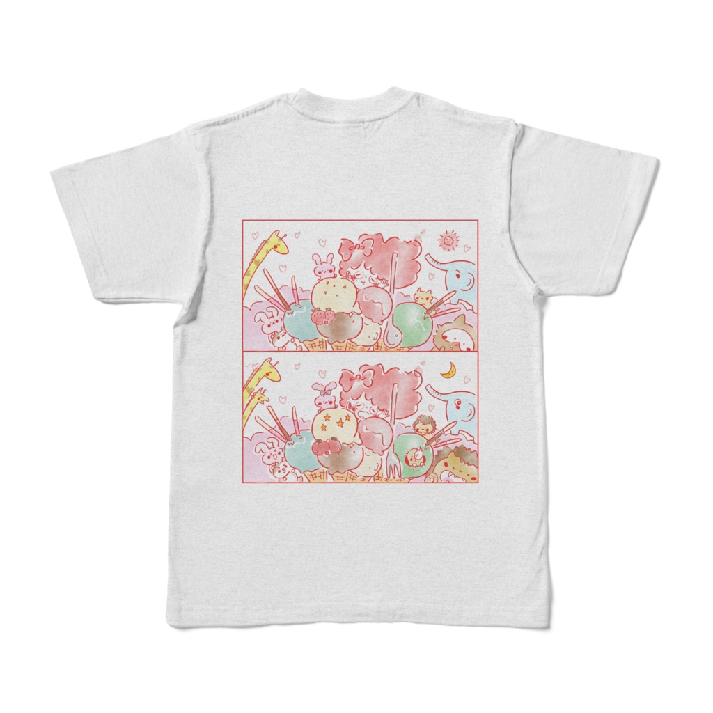 ぽわまちがいさがしカラーTシャツ