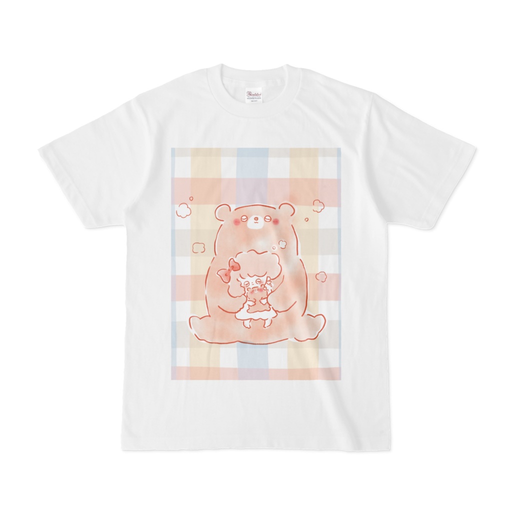 ぽわくまさんチェックTシャツ