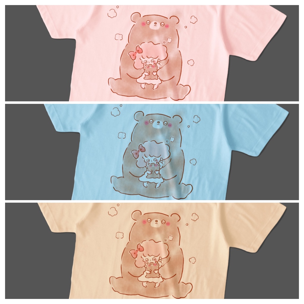ぽわくまさんカラーTシャツ