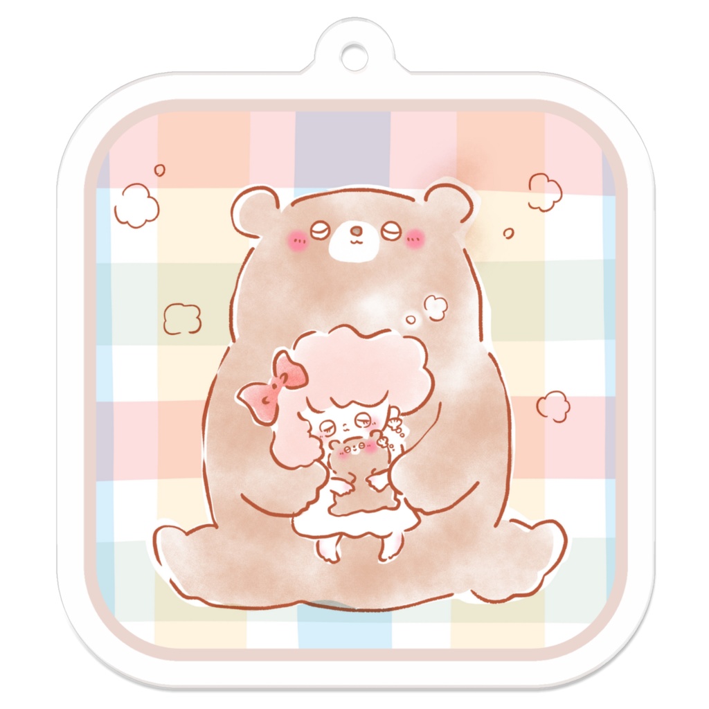 ぽわくまさんチェックアクキー