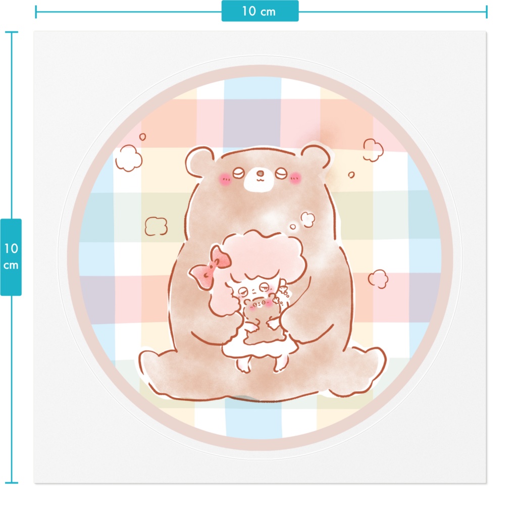 ぽわくまさんステッカー