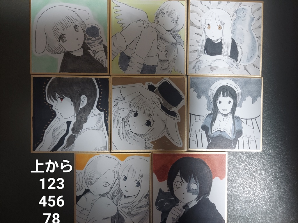イラスト色紙原画