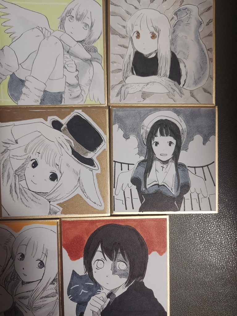 イラスト色紙原画