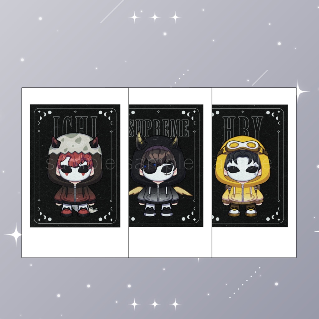 チェキ風イラストカードセット