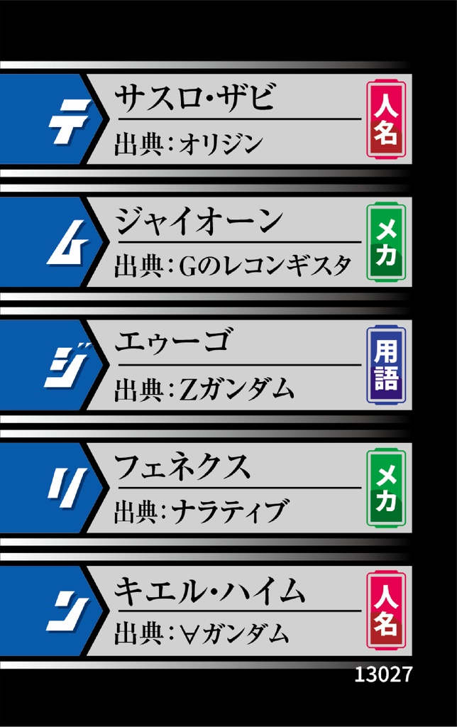 テム辞林~「宇宙世紀編」