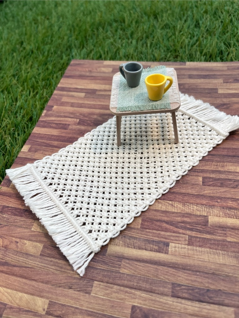 (受注販売)  マクラメラグ【こまごまノット】