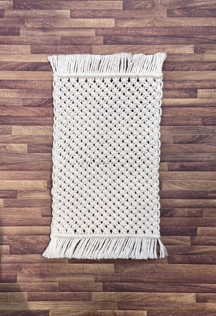 (受注販売) マクラメラグ【こまごまノット】