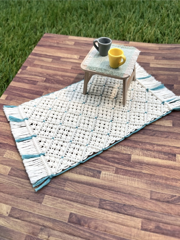 (受注販売) マクラメラグ【しおかぜチェック】