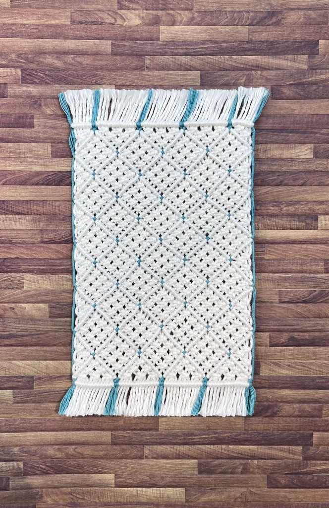 (受注販売) マクラメラグ【しおかぜチェック】