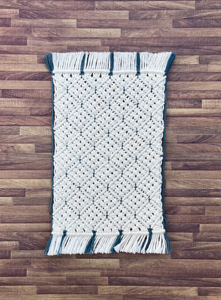 (受注販売) マクラメラグ【しおかぜチェック】