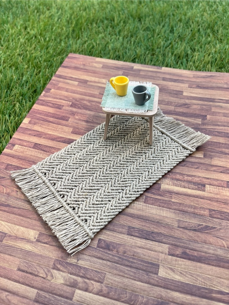 (受注販売) マクラメラグ【やまなみライン】