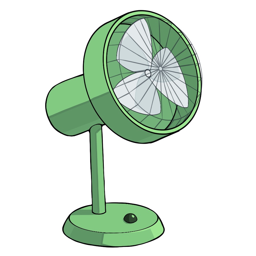 【卓上扇風機】GIF動画&透過PNG