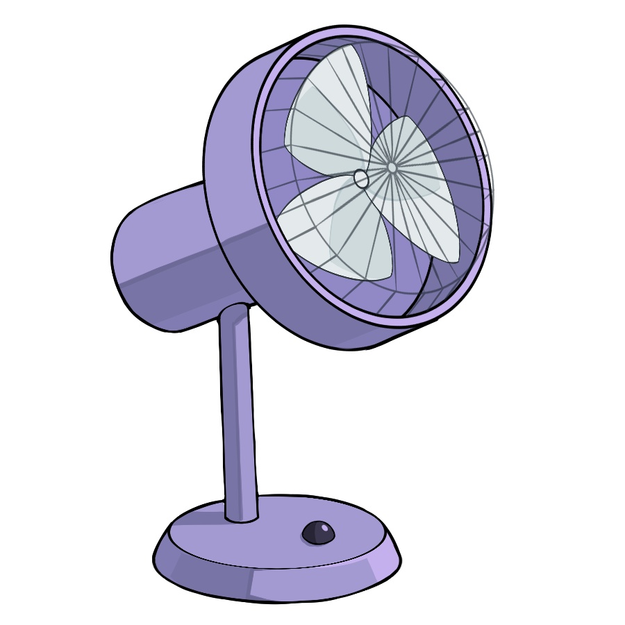 【卓上扇風機】GIF動画&透過PNG