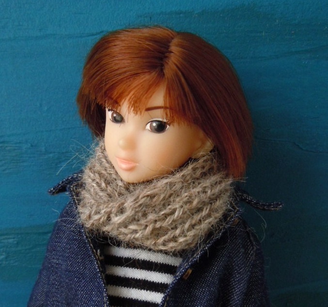 ドール用:リブ編みスヌード