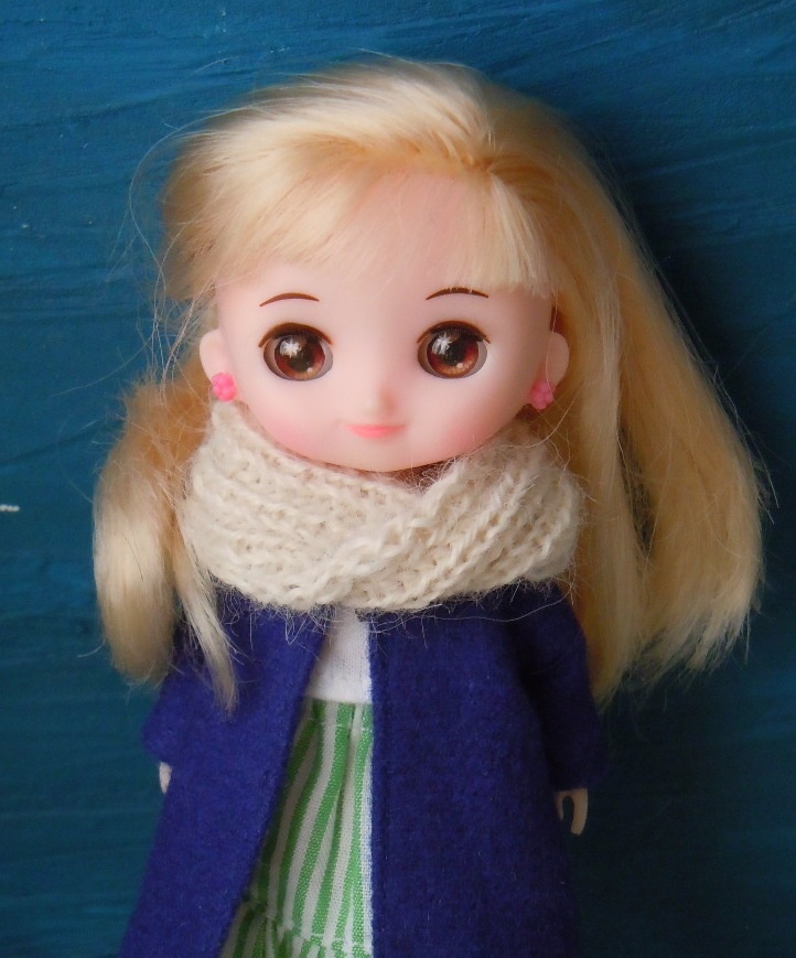 ドール用:リブ編みスヌード