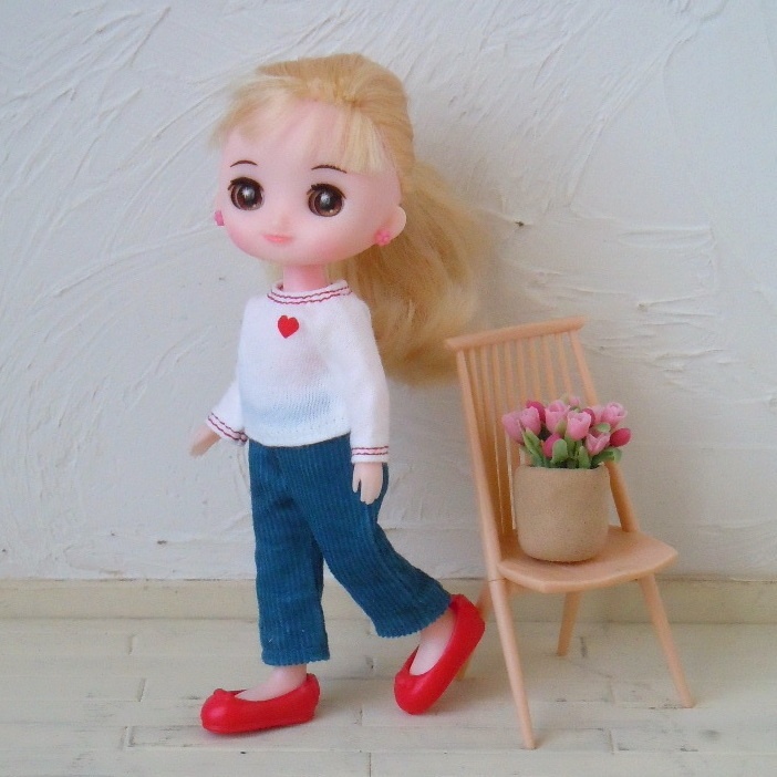 ドール用:シンプルストレートパンツ(開きなし)