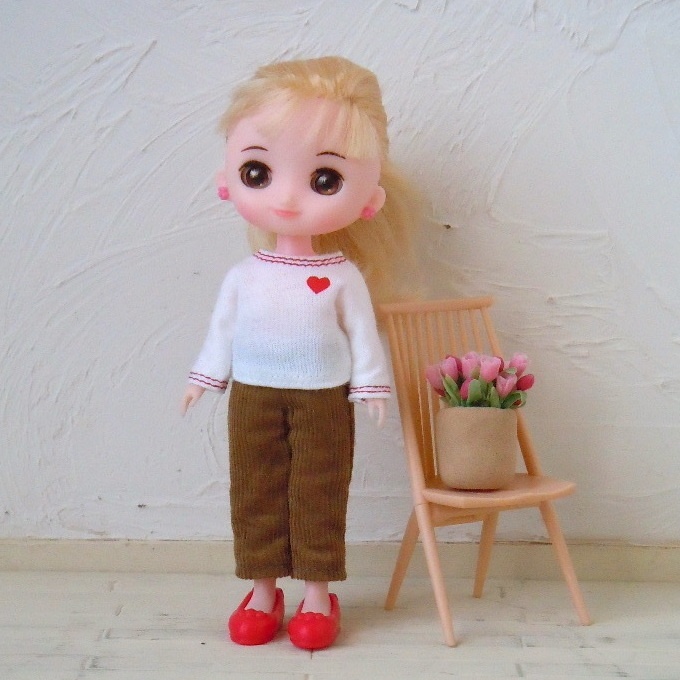 ドール用:シンプルストレートパンツ(開きなし)