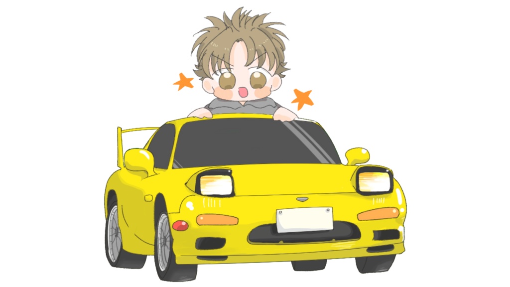 車大好きアクリルキーホルダー