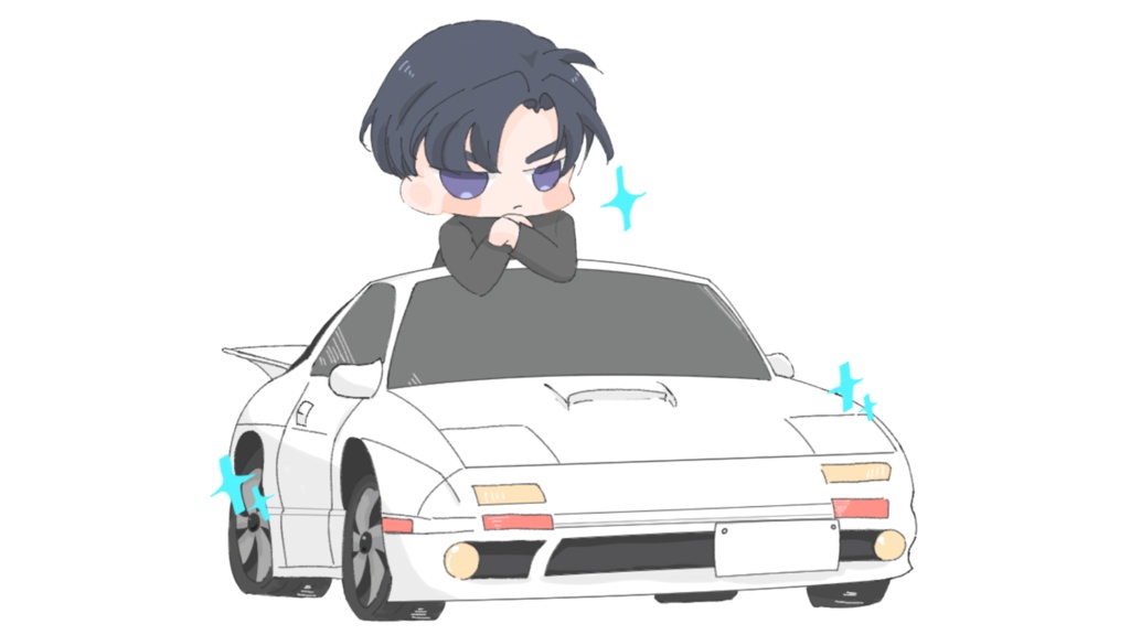 車大好きアクリルキーホルダー