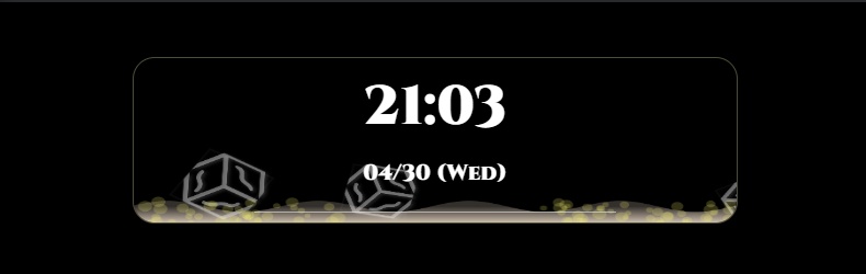 【非公式】ベルモンド・バンデラステーマ_Update2 OBS配信時計【カスタマイズ機能付き】