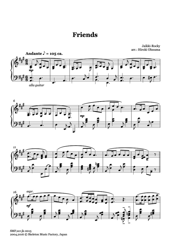 Friends(Piano Solo Edition)