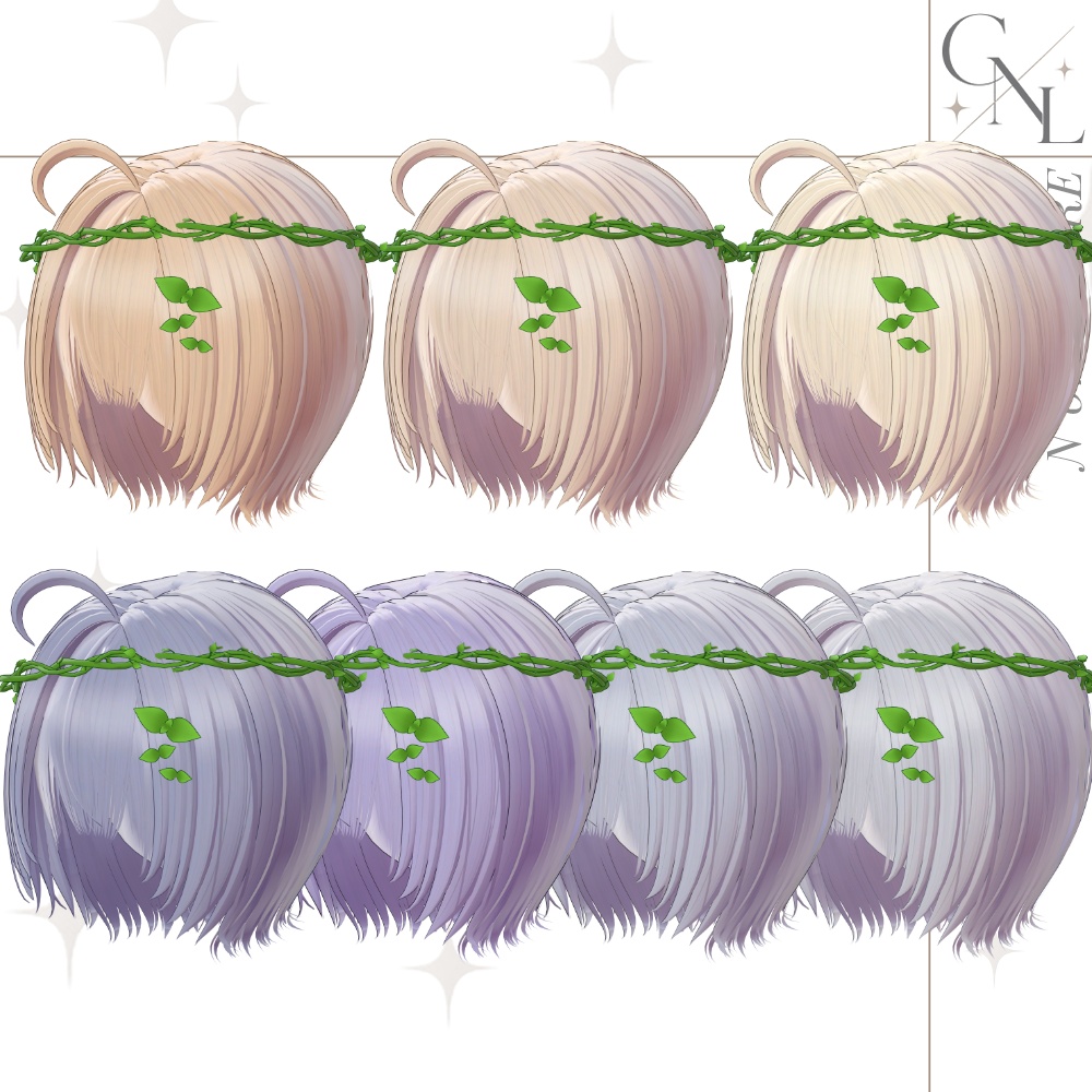 🍃【13 avatars】N°01 LISIÈRE/short hair【VRC Hair】