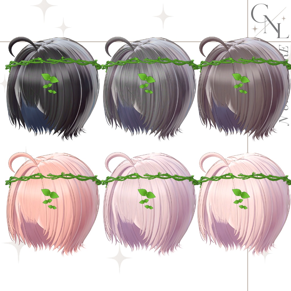 🍃【13 avatars】N°01 LISIÈRE/short hair【VRC Hair】