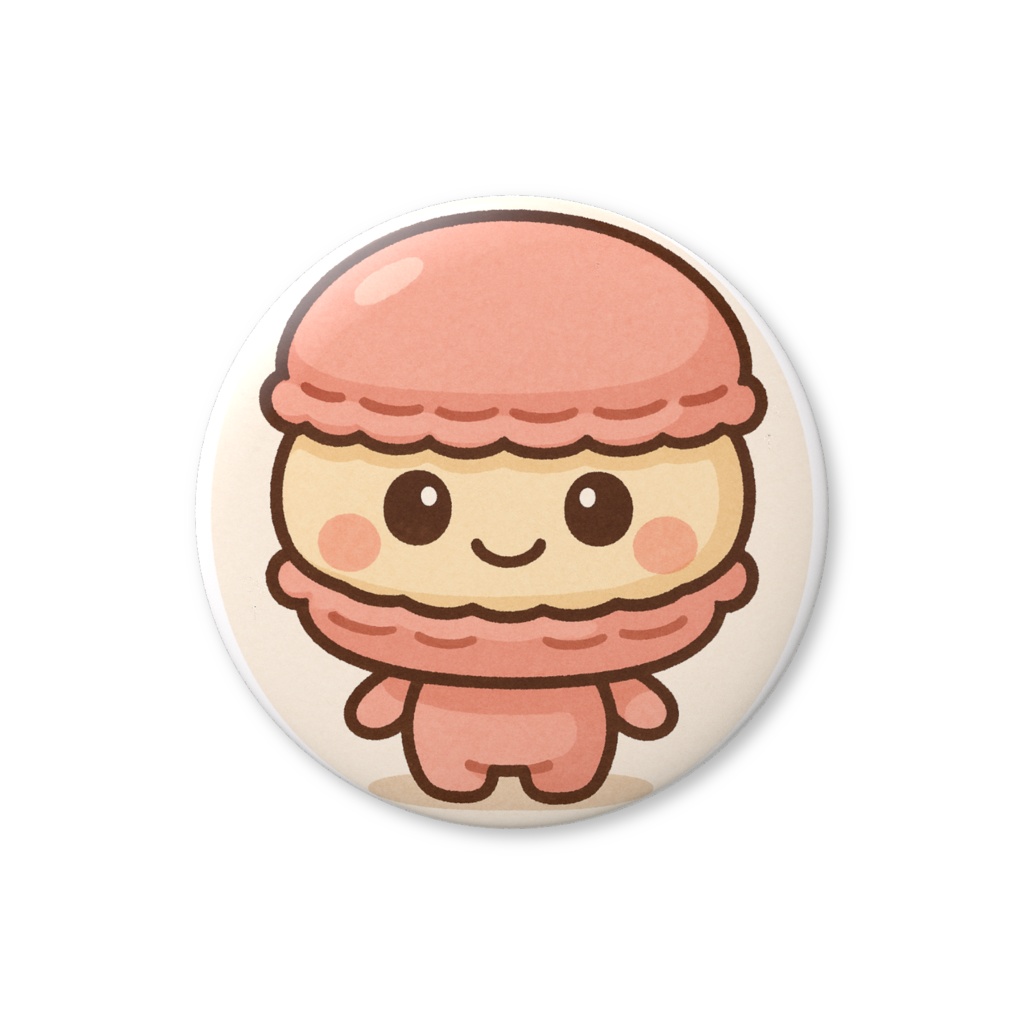 マカぽん缶バッジ　もも