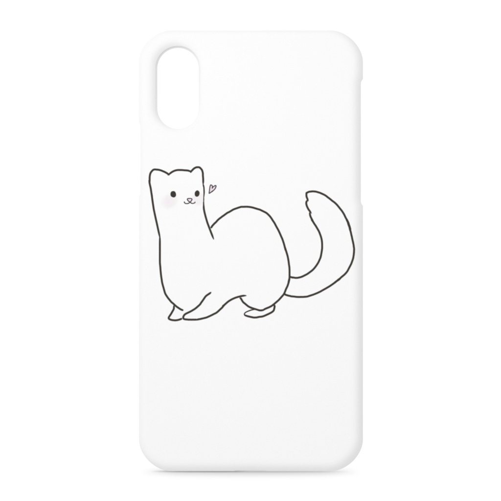 雪色フェレットくんiPhoneケース