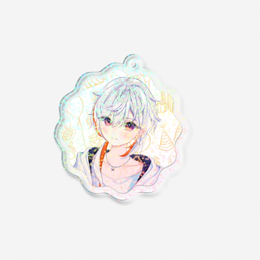 新モデル×誕生日記念グッズ ホログラムアクキー / HazukiKaede Goods - HologramAcrylicKeychain