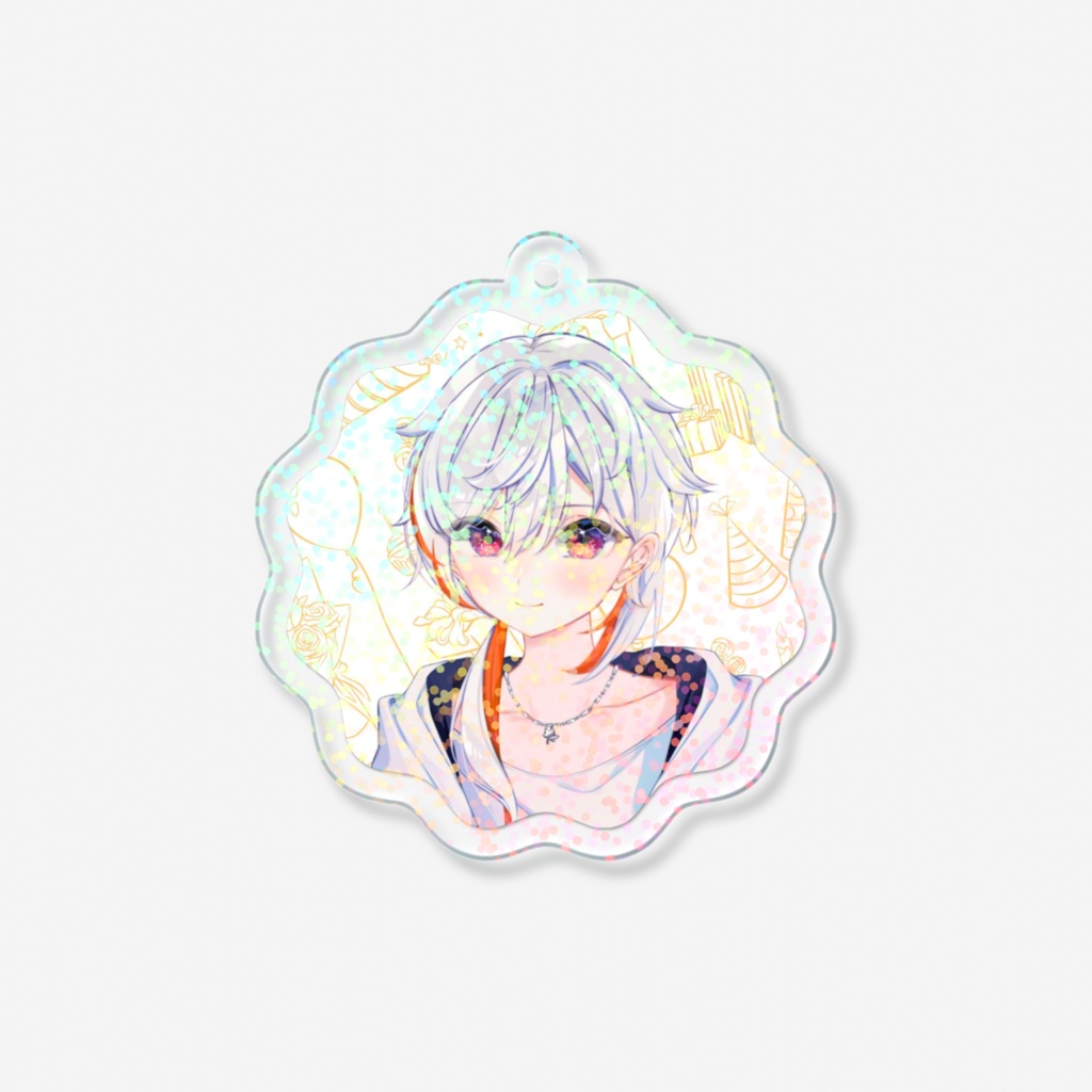 新モデル×誕生日記念グッズ ホログラムアクキー / HazukiKaede Goods - HologramAcrylicKeychain