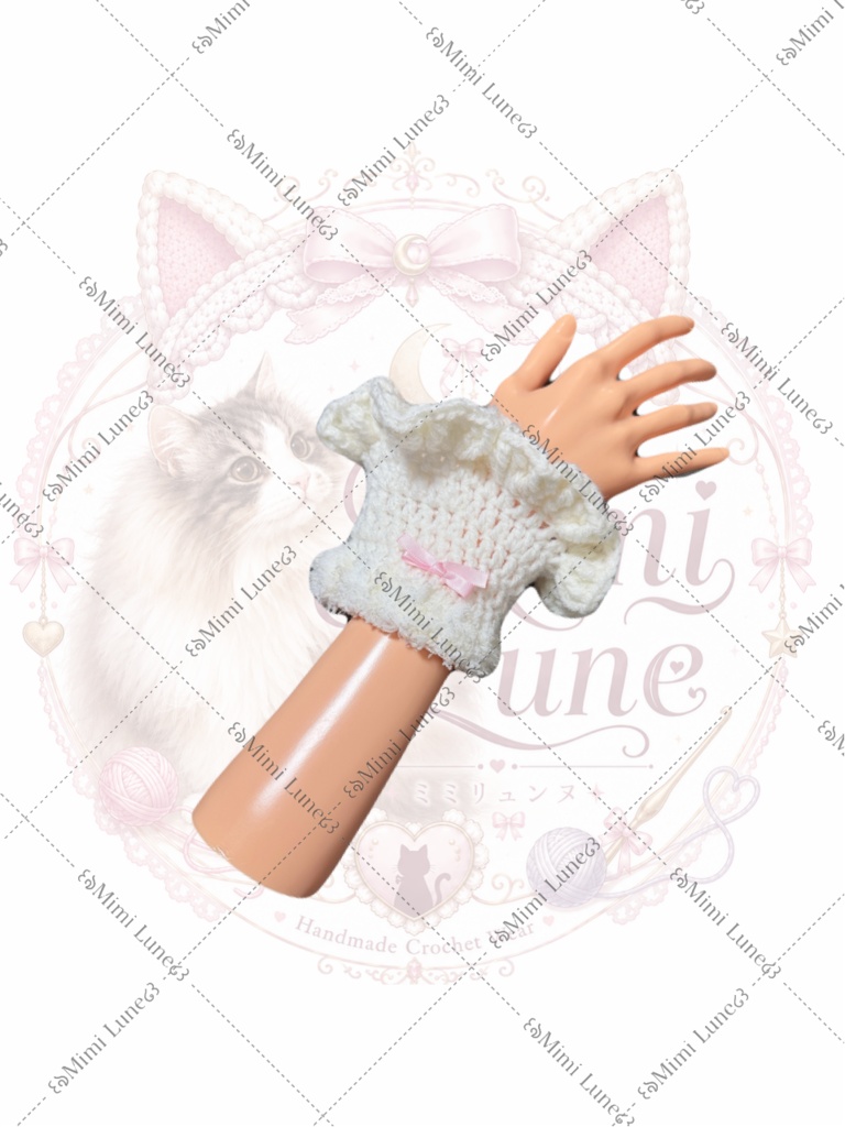 🤍もこもこねこりぼんせっと🎀