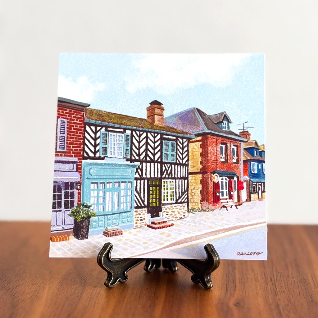 フランス・ブブロン村　スクエアポストカード