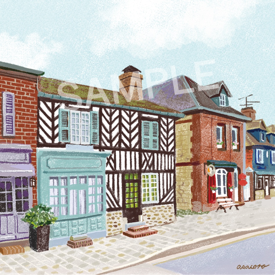 フランス・ブブロン村 スクエアポストカード