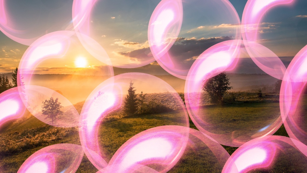 シャボン玉の背景動画