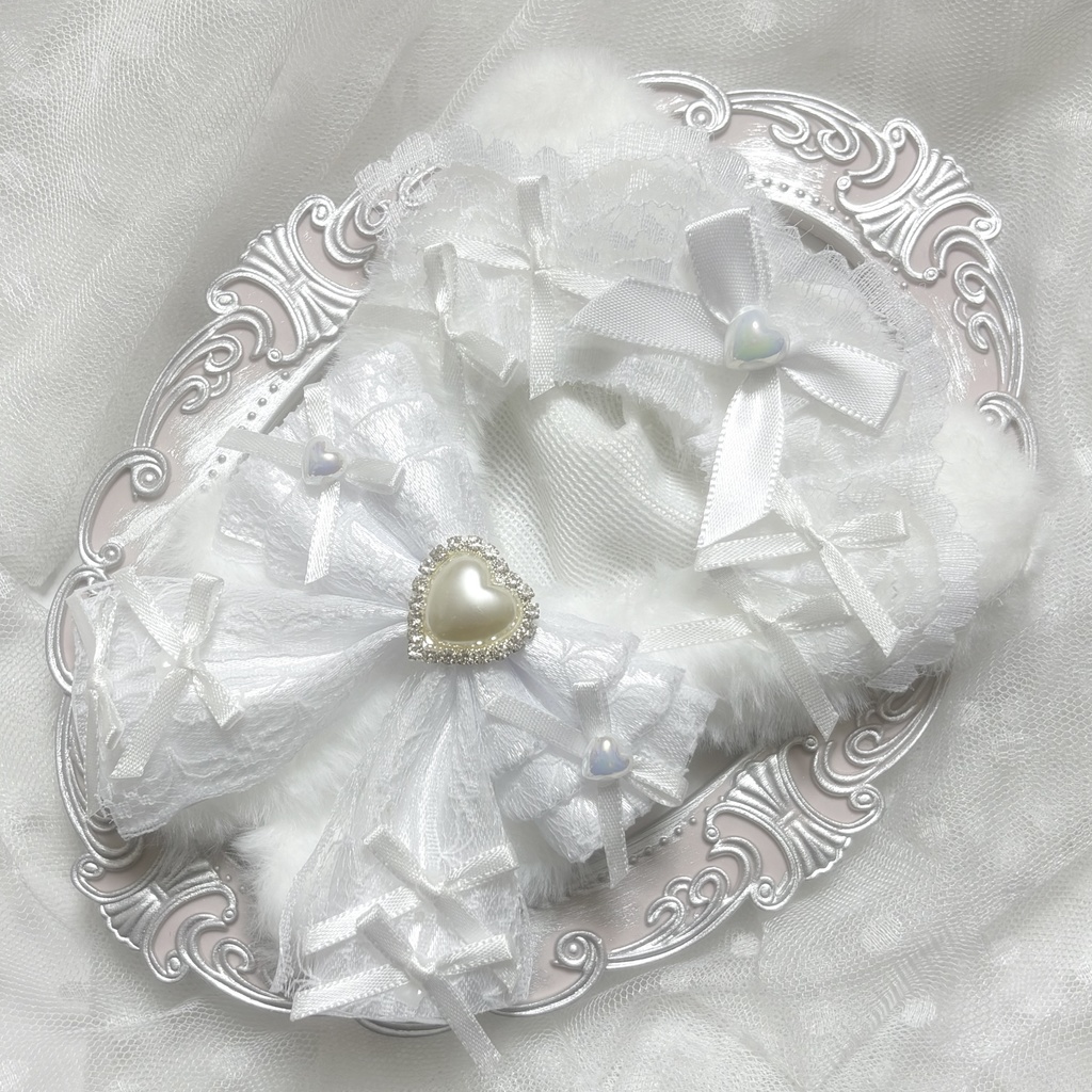 ♡ぬい服　10〜12cm用　ホワイト　ねこ　チェーンフック付き♡